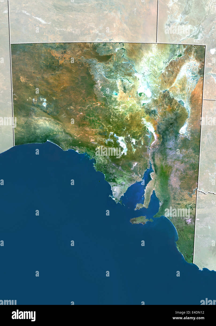 Satellite Maps South Australia State Of South Australia, Australia, True Colour Satellite Image Stock  Photo - Alamy