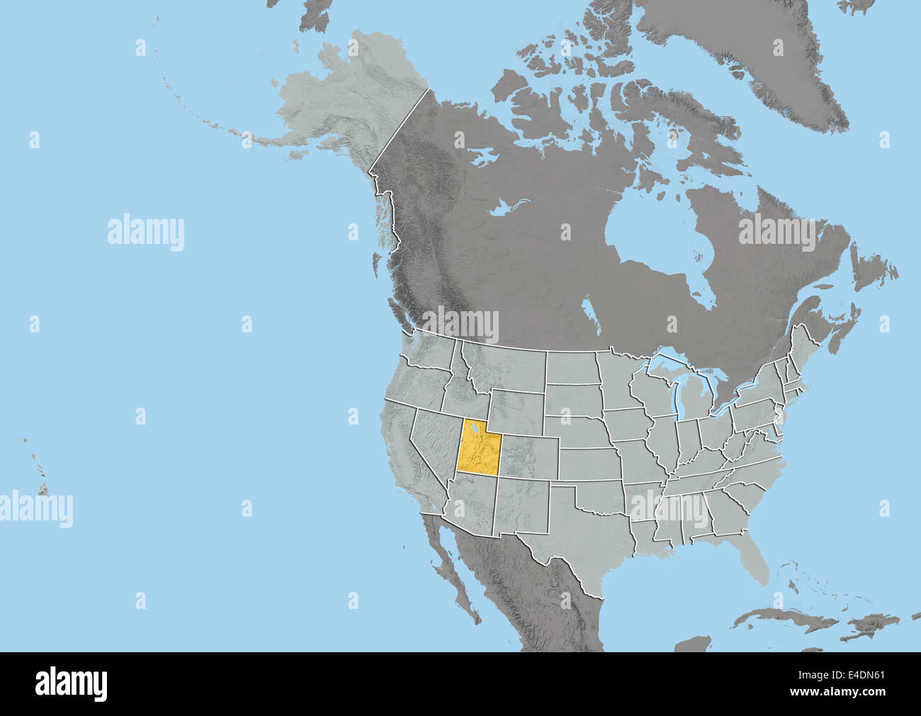 State of Utah, United States, Relief Map Stock Photo Alamy