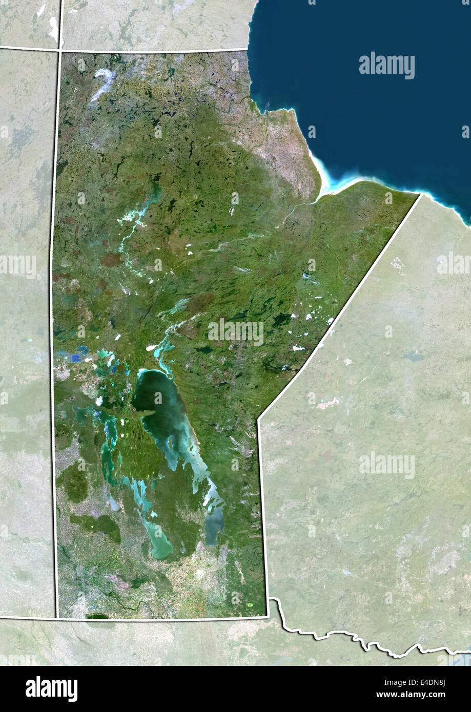 Canada province manitoba satellite image hi-res stock photography and