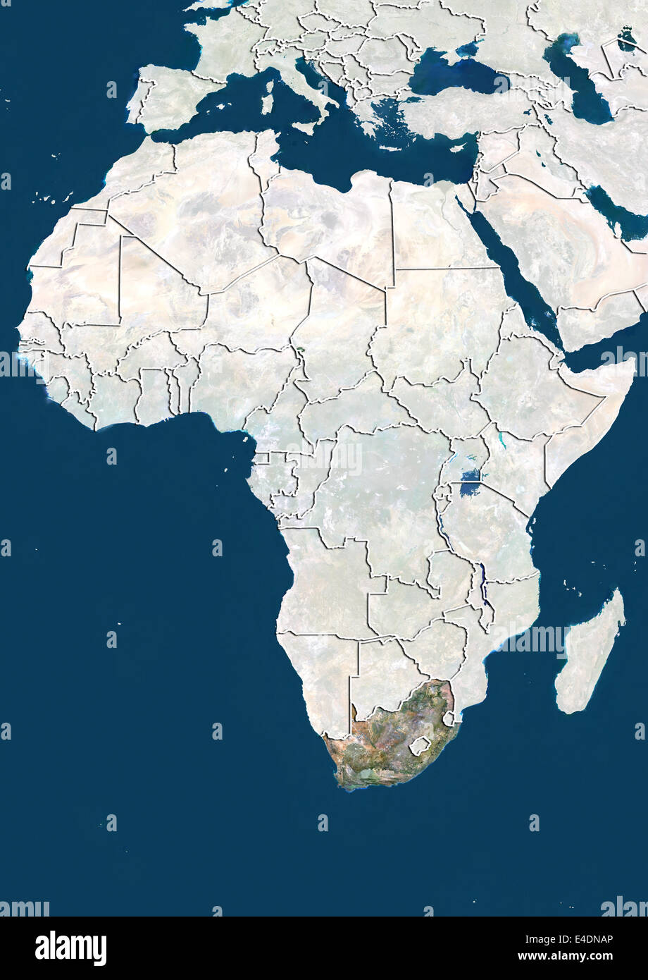 South Africa, Satellite Image Stock Photo Alamy