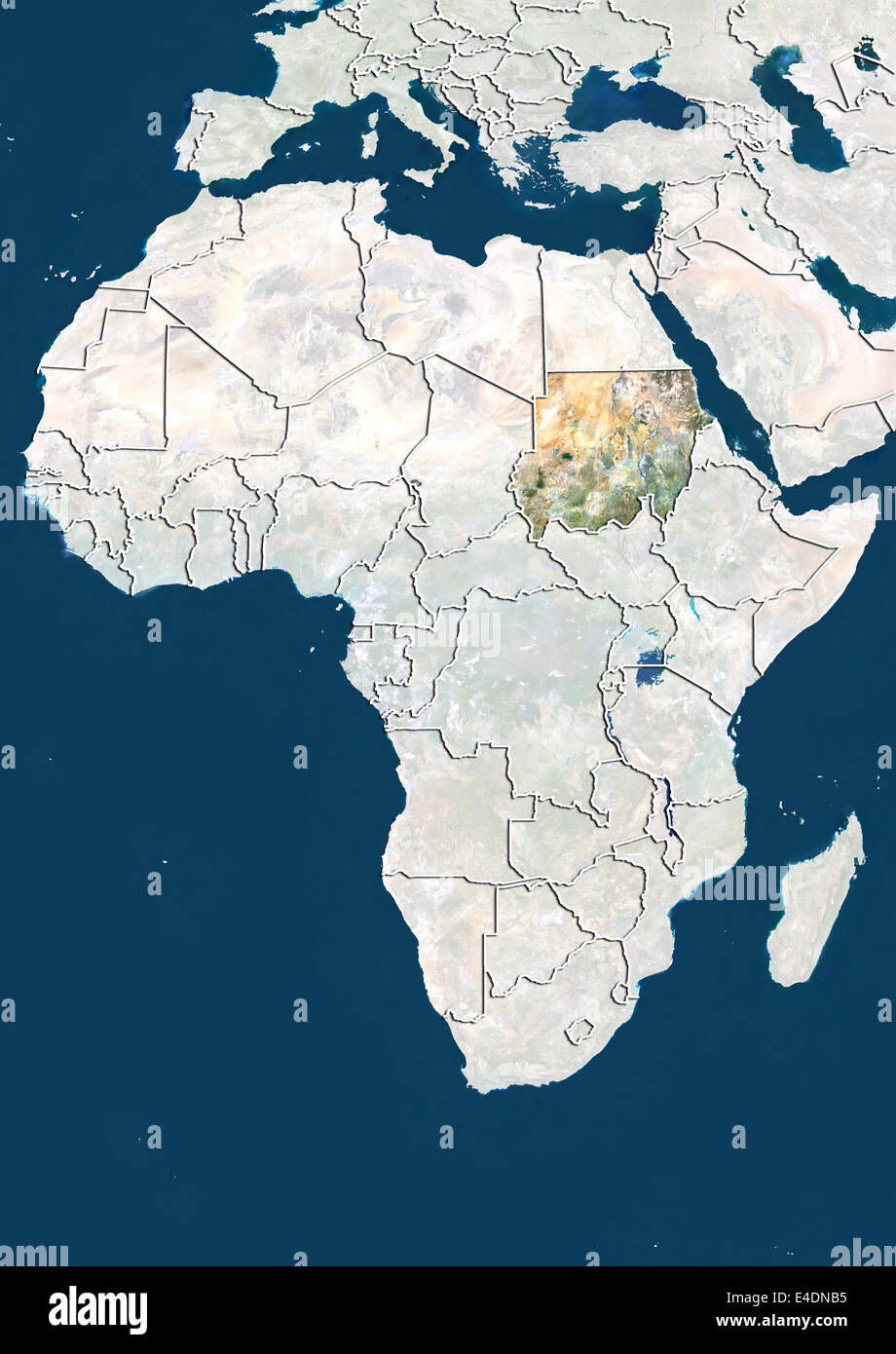 Sudan relief map hi-res stock photography and images - Alamy