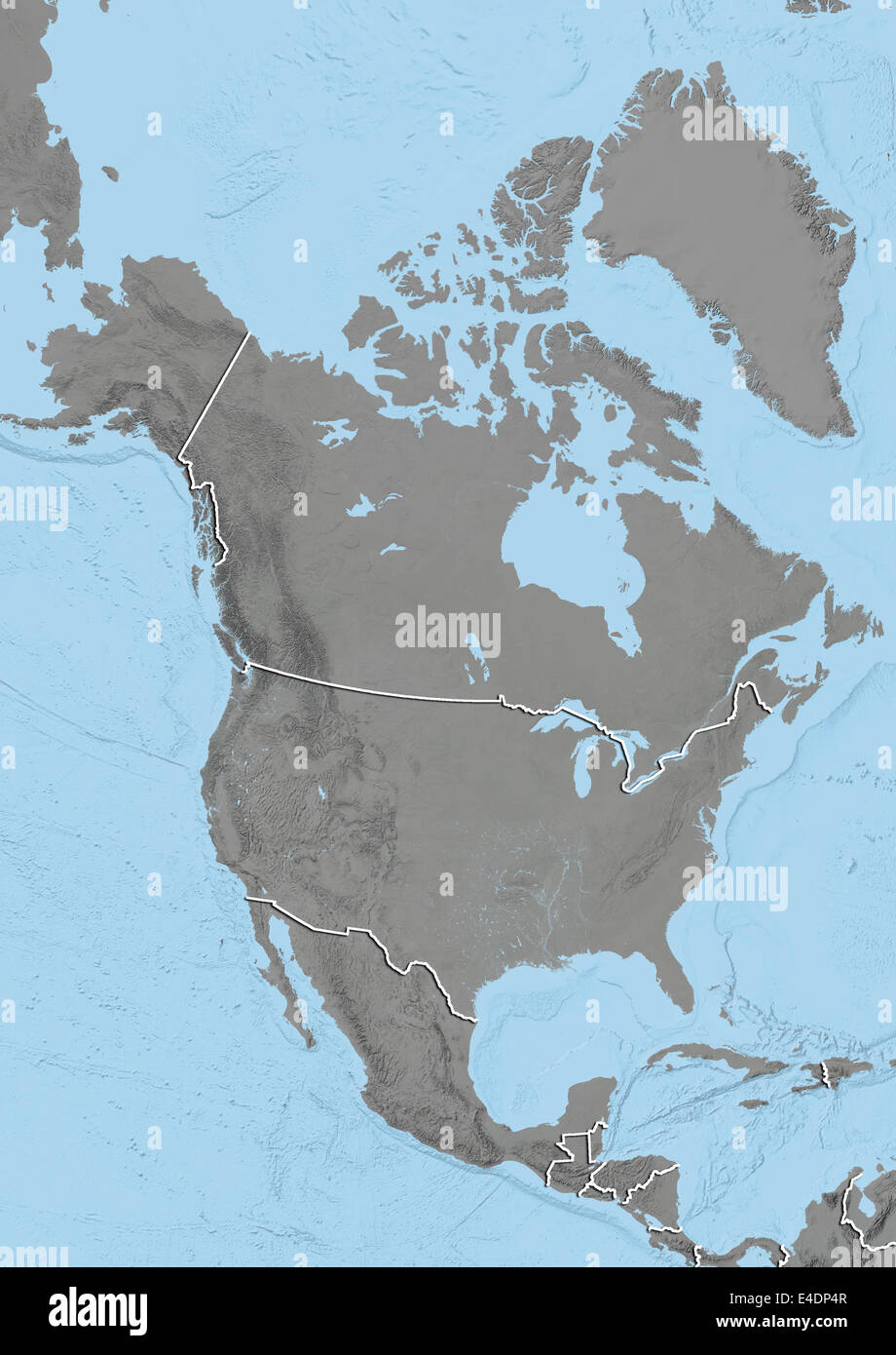 Physical map of north america hi-res stock photography and images - Alamy