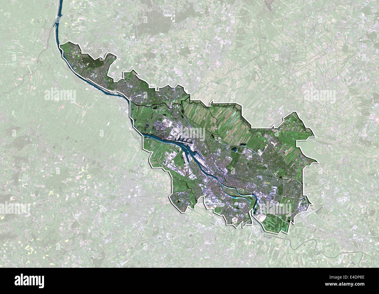 State of Bremen, Germany, True Colour Satellite Image Stock Photo Alamy