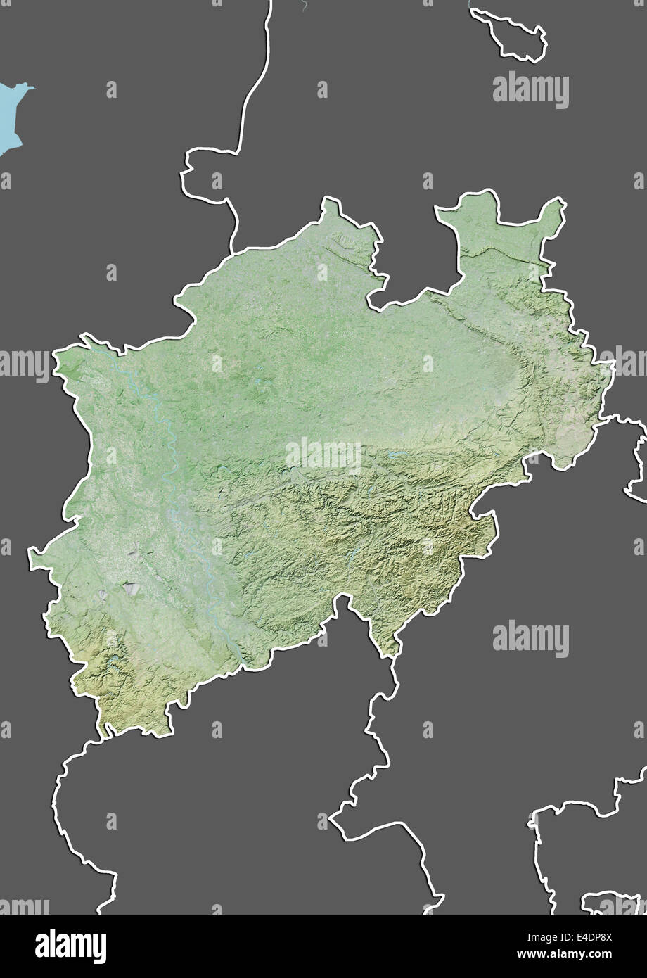 State of North RhineWestphalia, Germany, Relief Map Stock Photo Alamy