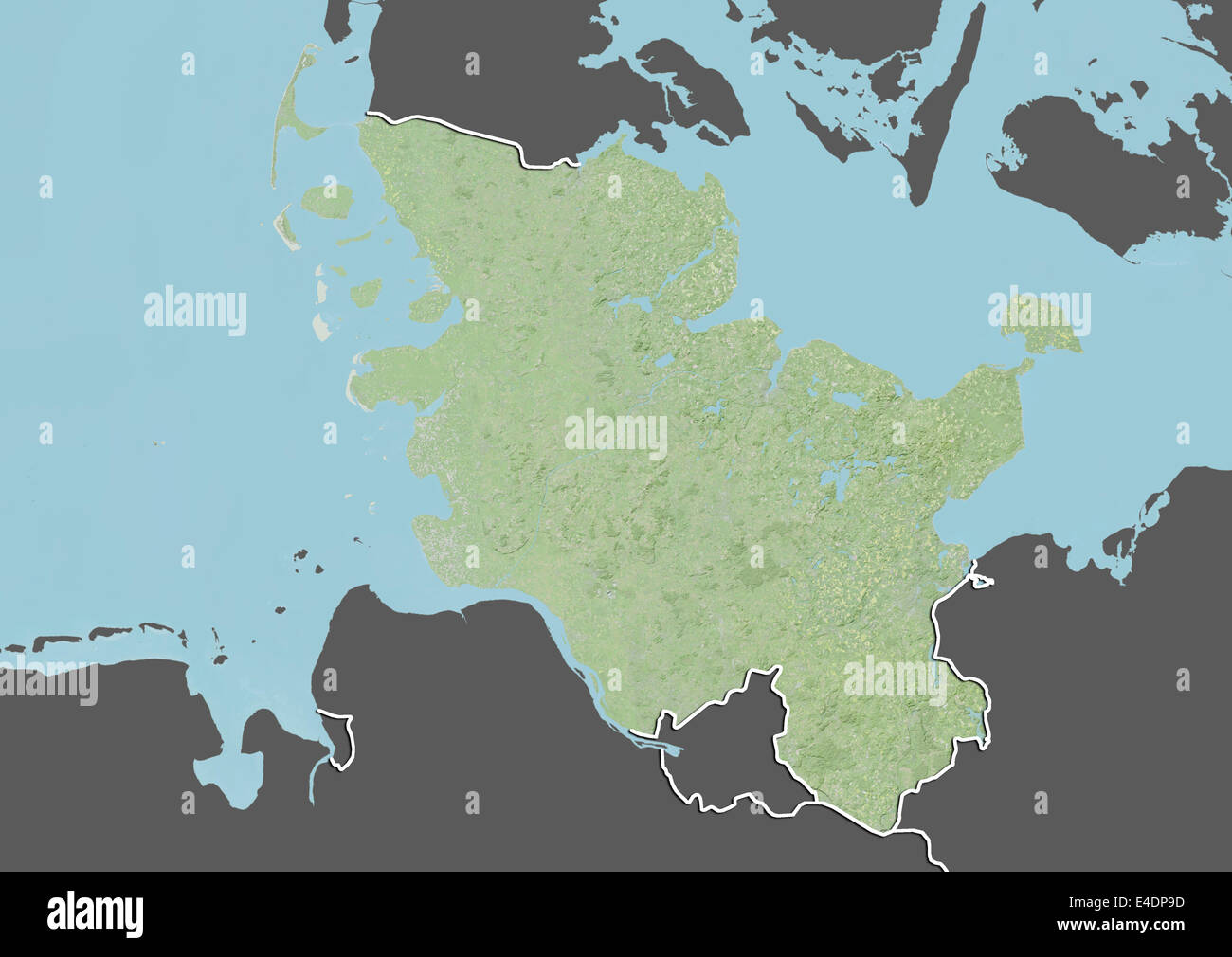 State of SchleswigHolstein, Germany, Relief Map Stock Photo Alamy