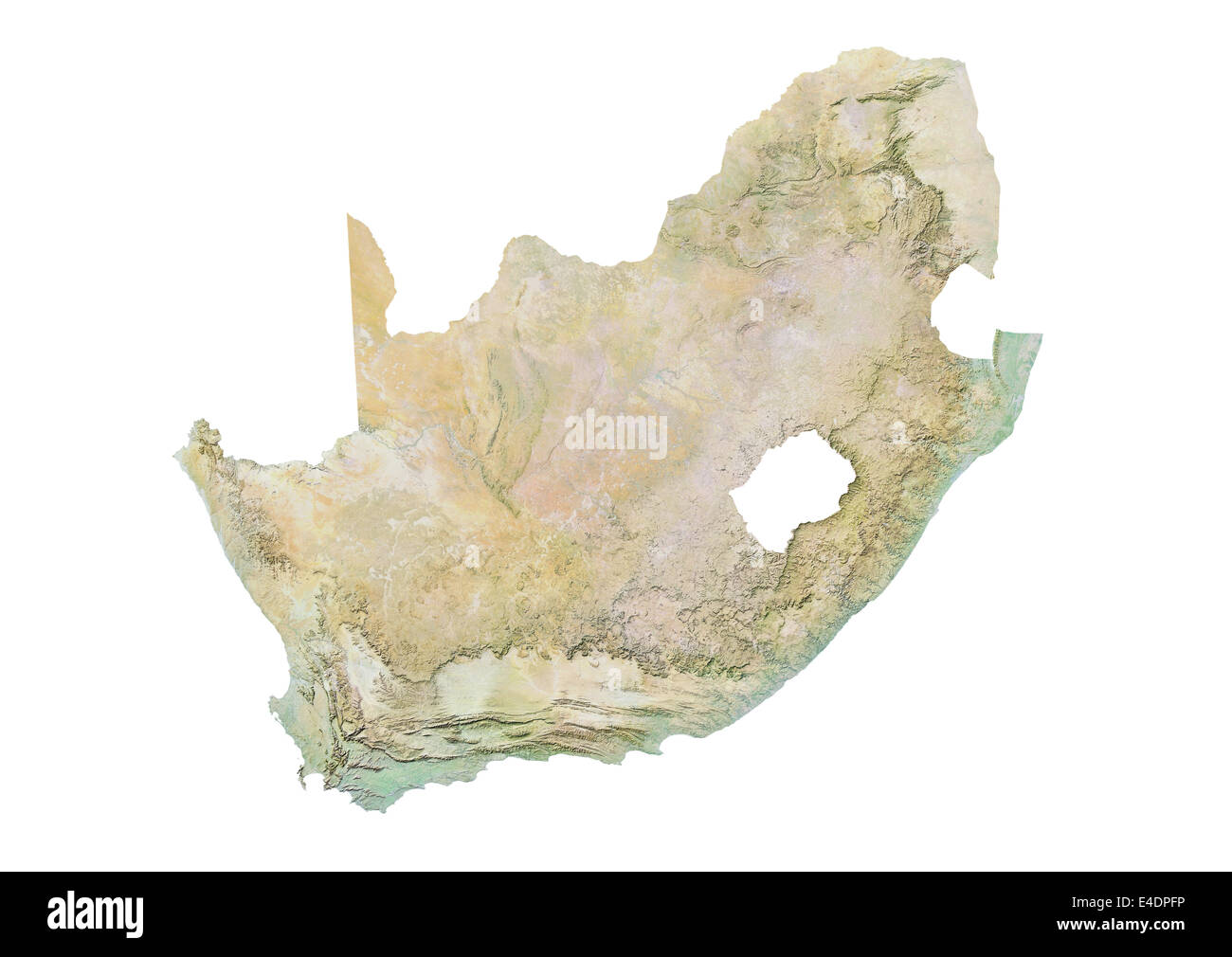 South Africa, Relief Map Stock Photo
