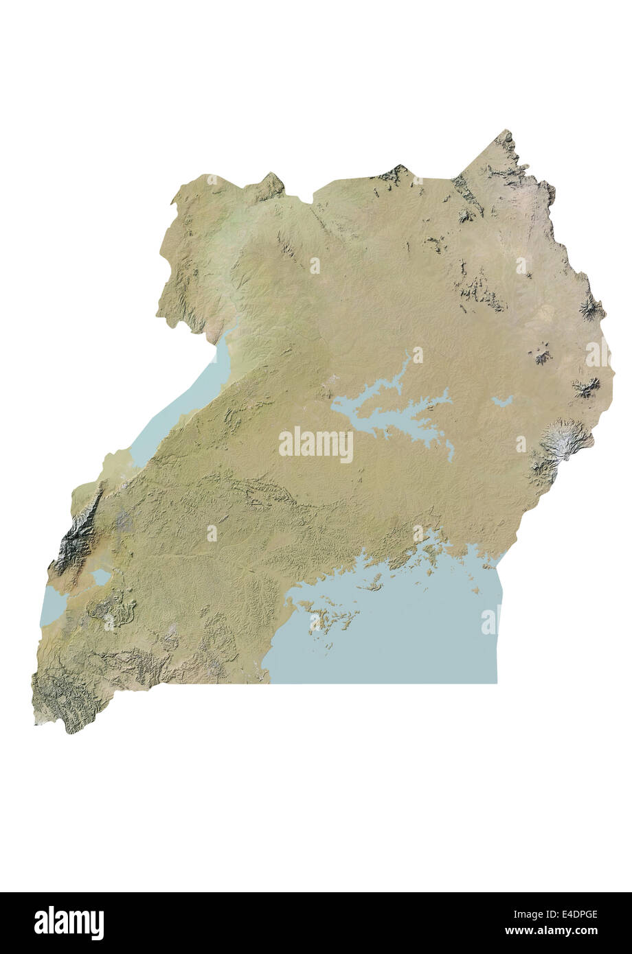 Map satellite geography uganda Cut Out Stock Images & Pictures Alamy