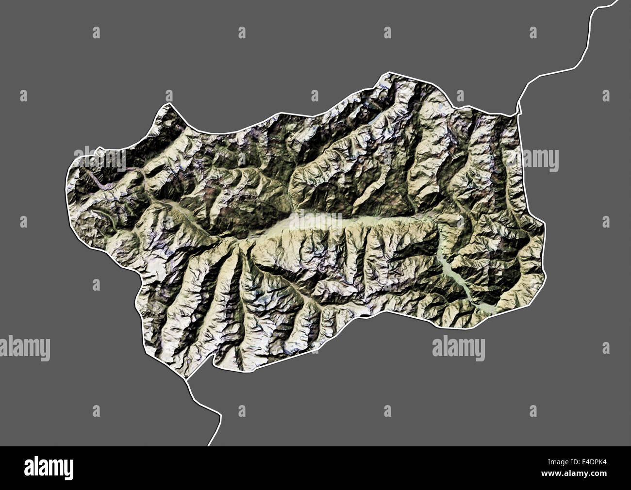 Region Of Aosta Valley, Italy, Relief Map Stock Photo - Alamy