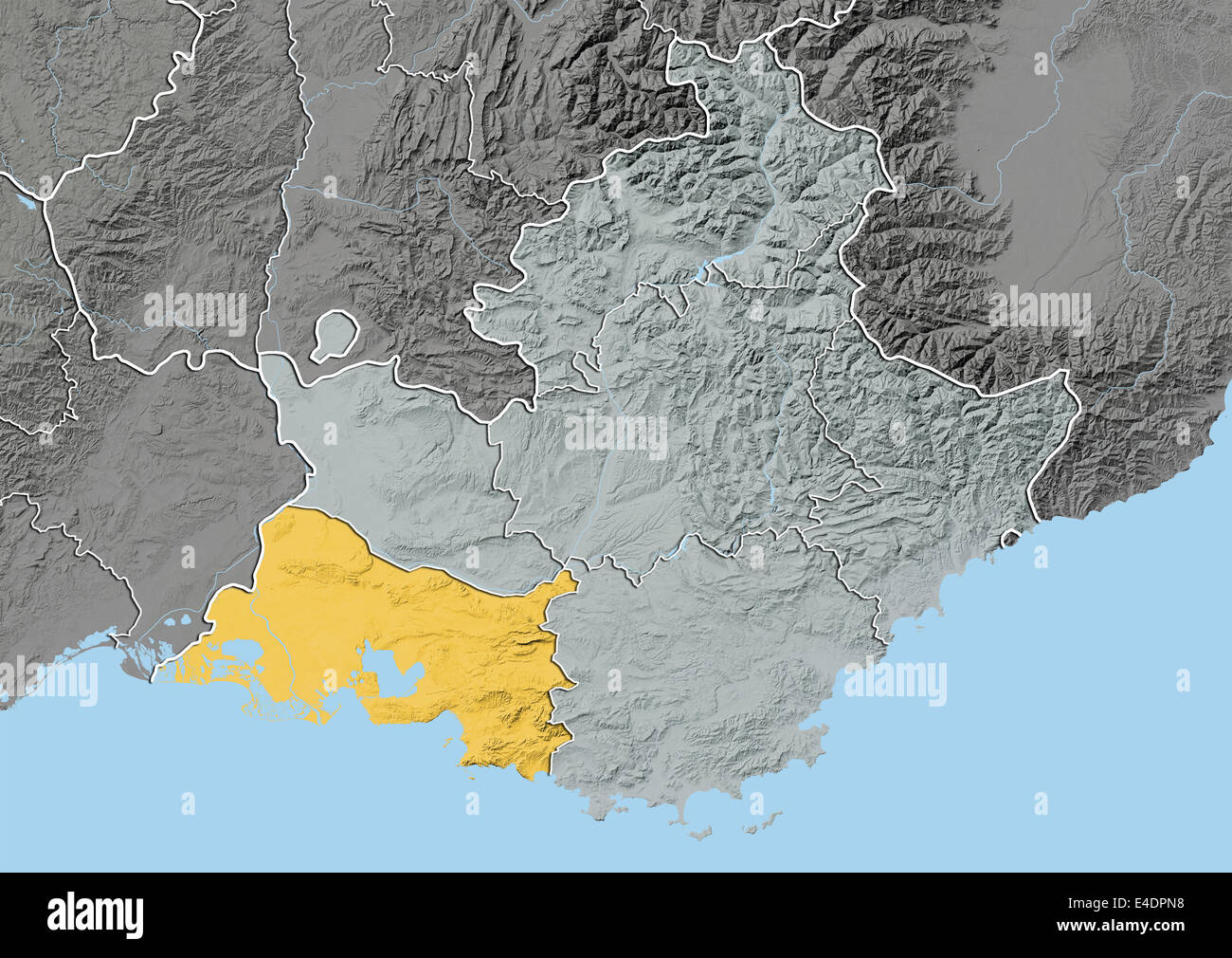 Bouches du rhone map hi-res stock photography and images - Alamy