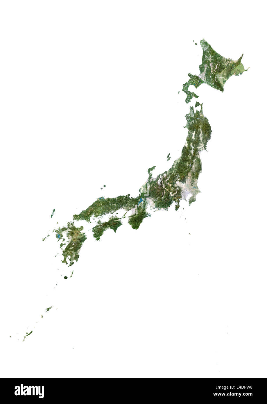 Japan, Satellite Image Stock Photo