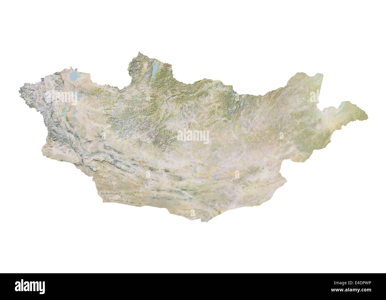 Mongolia, Relief Map Stock Photo - Alamy