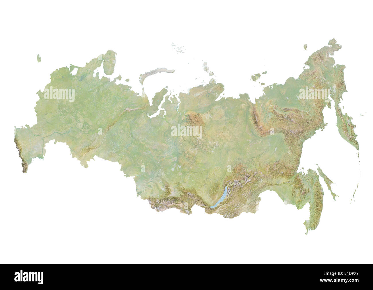 Russia, Relief Map Stock Photo