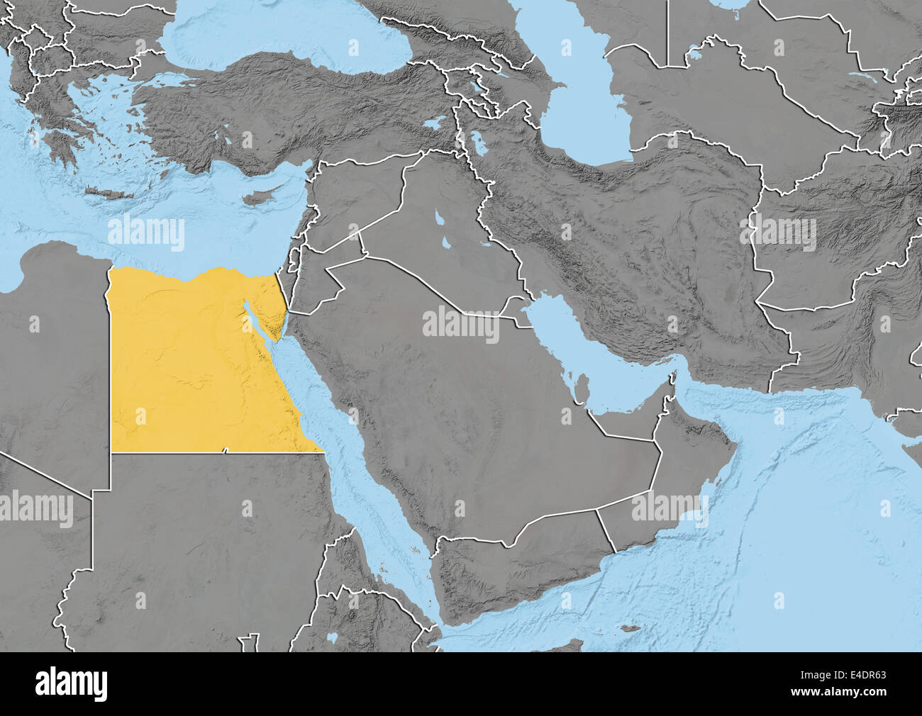 Egypt, Relief Map Stock Photo Alamy