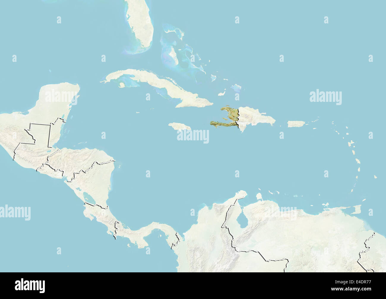Haiti, Relief Map Stock Photo Alamy