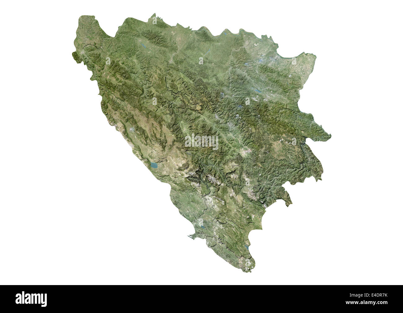 Bosnia and Herzegovina, Satellite Image Stock Photo - Alamy