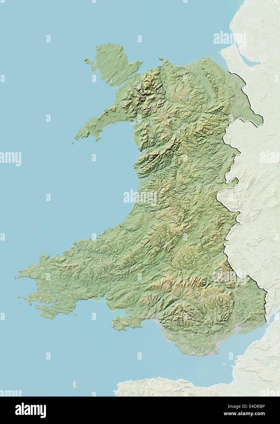 Satellite Map Of Wales Satellite View Wales High Resolution Stock Photography And Images - Alamy