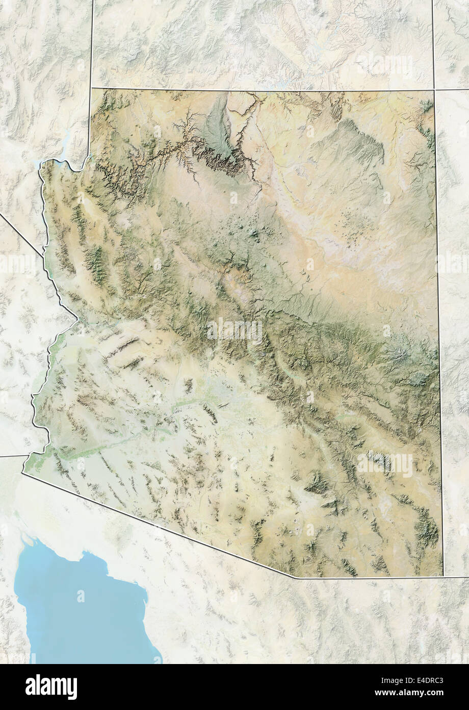 Arizona relief map hires stock photography and images Alamy