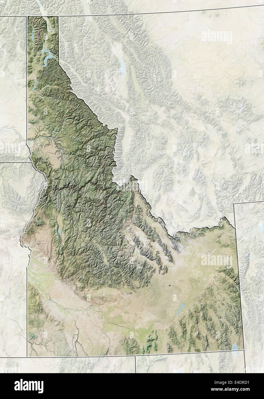 State of Idaho United States - State Of Idaho United States Relief Map E4DRD1 