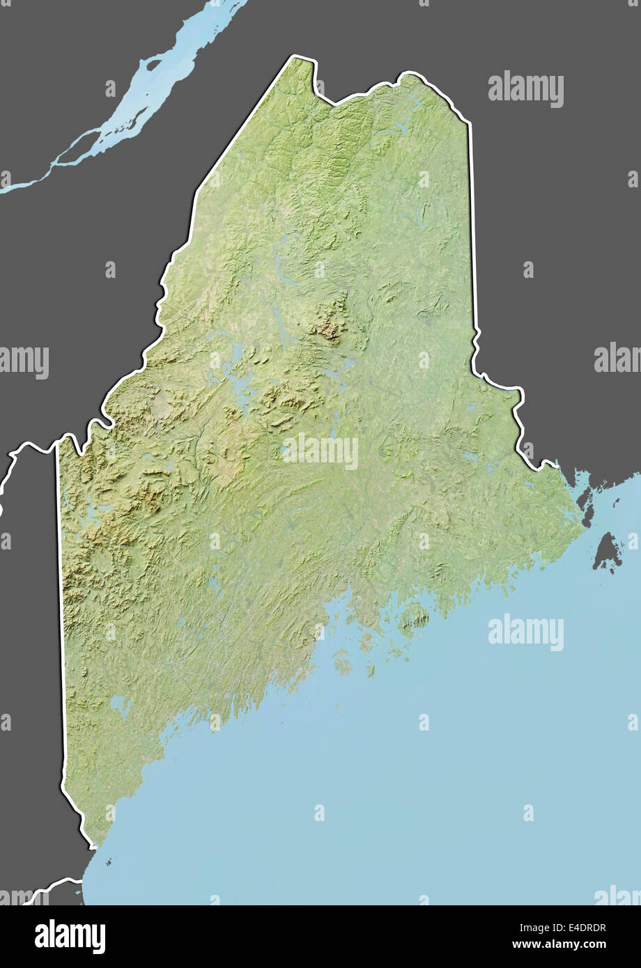 State of Maine United States - State Of Maine United States Relief Map E4DRDR 