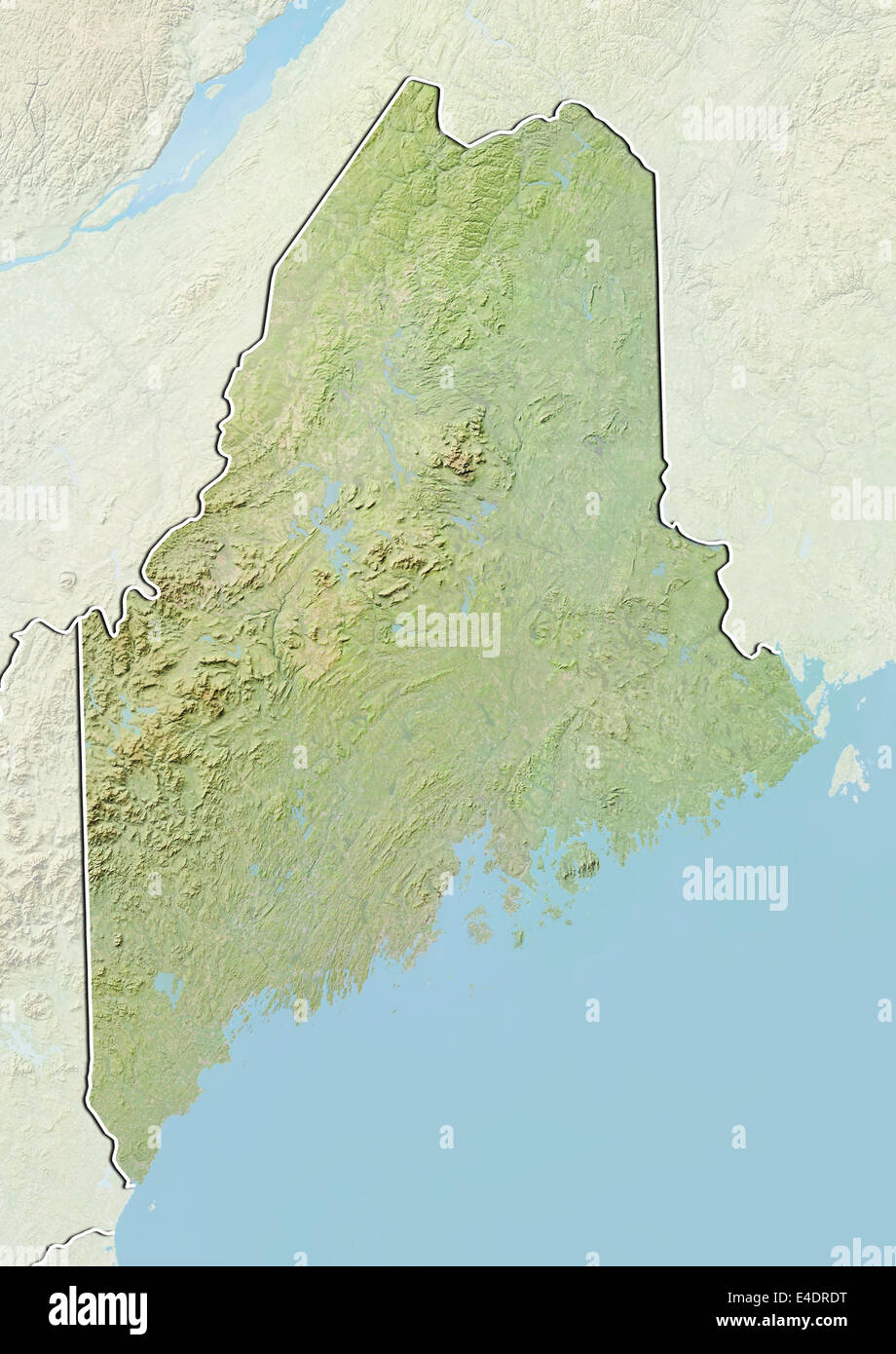 Satellite Map Of Maine Map Satellite Geography Maine High Resolution Stock Photography And Images  - Alamy