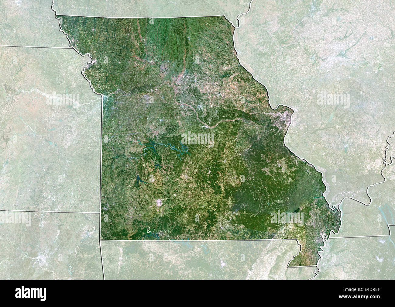 State Of Missouri United States True Colour Satellite Image E4DREF 