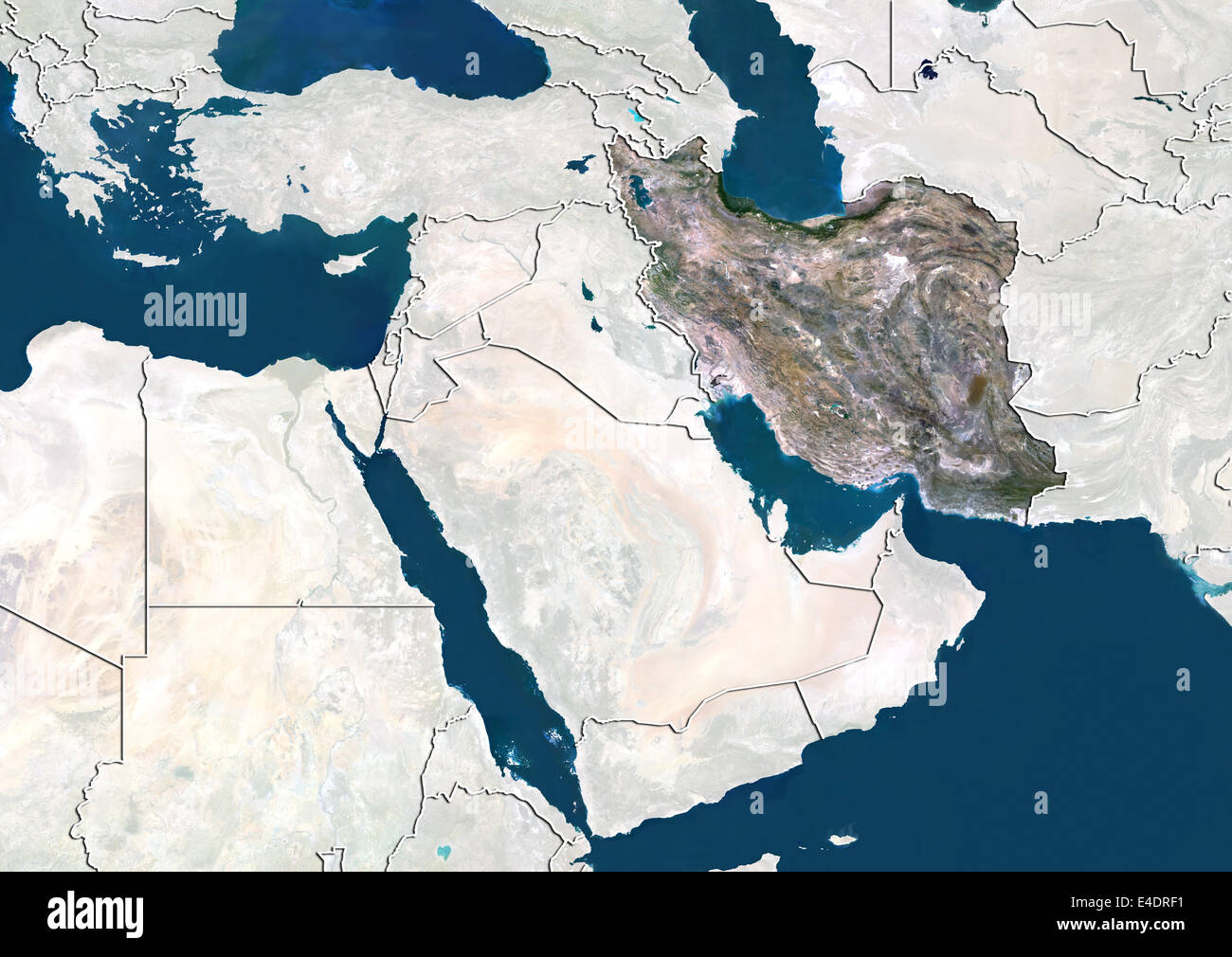 Iran satellite image hi-res stock photography and images - Alamy