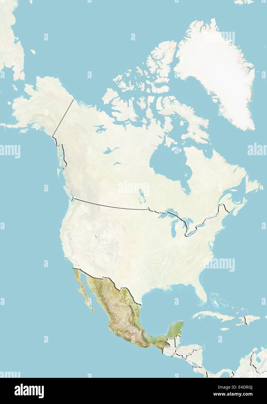 Mexico, Relief Map Stock Photo - Alamy