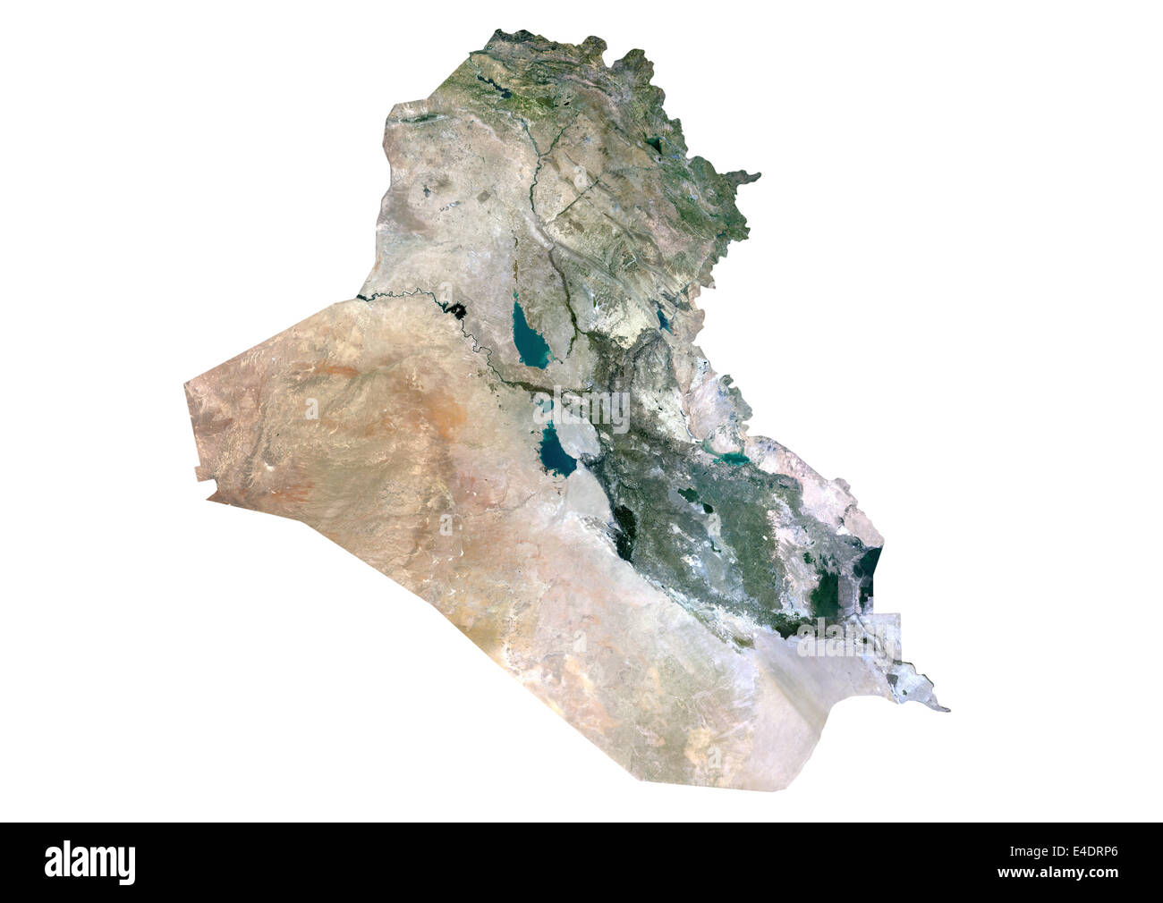 Iraq, Satellite Image Stock Photo