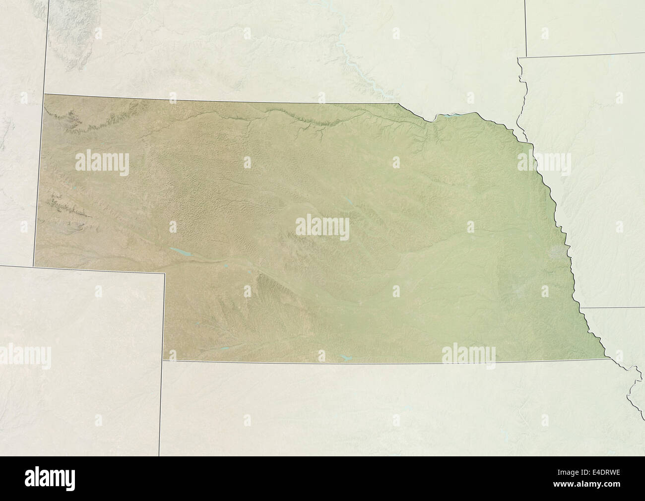 State of Nebraska United States - State Of Nebraska United States Relief Map E4DRWE 