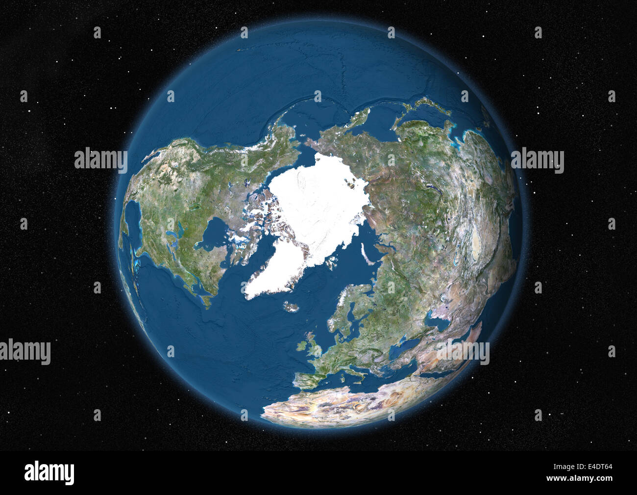 Earth Globe Showing North Pole Stock Photo