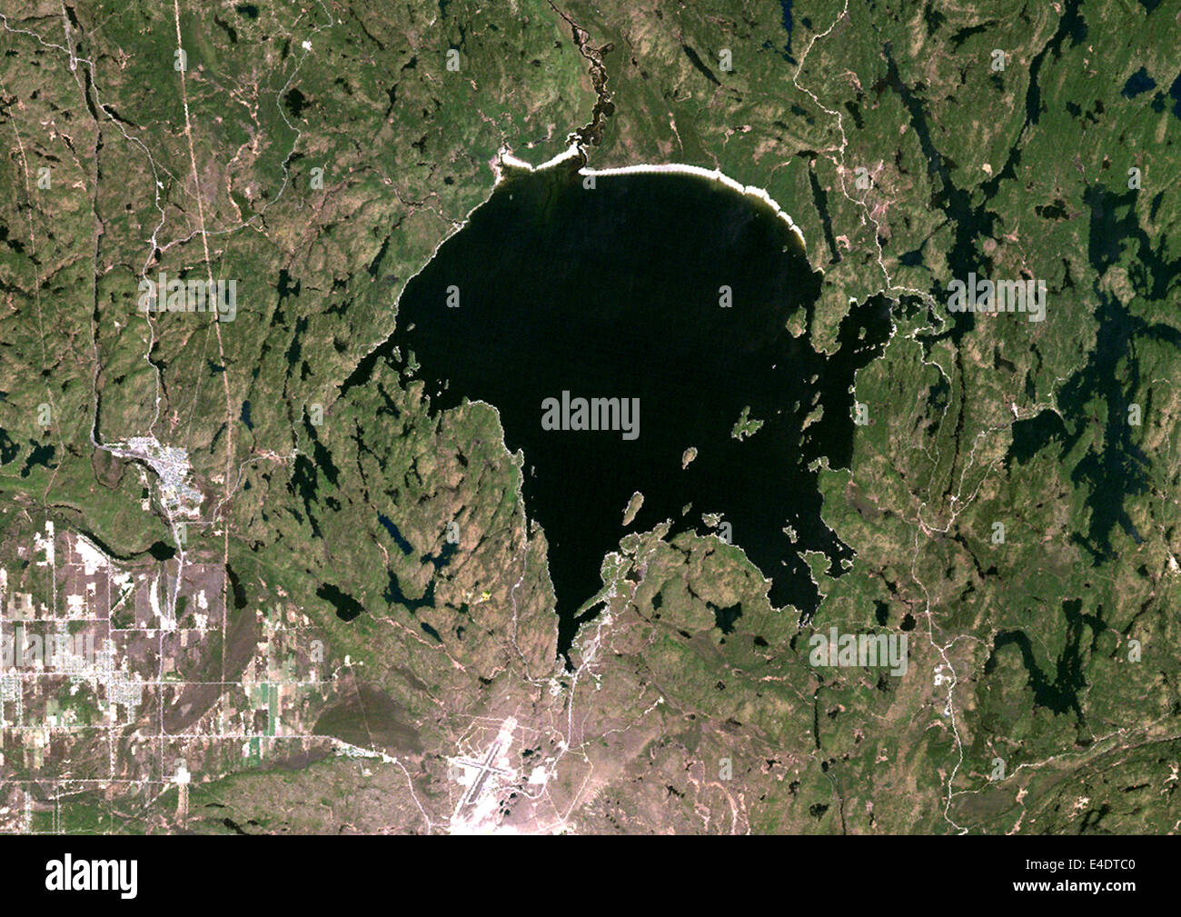 Wanapitei Lake Meteor Impact Crater, Manitoba, Canada, True Colour