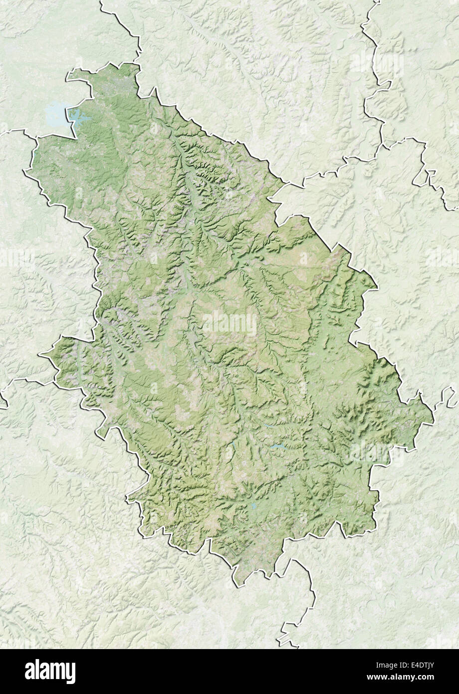 Departement of HauteMarne, France, Relief Map Stock Photo Alamy