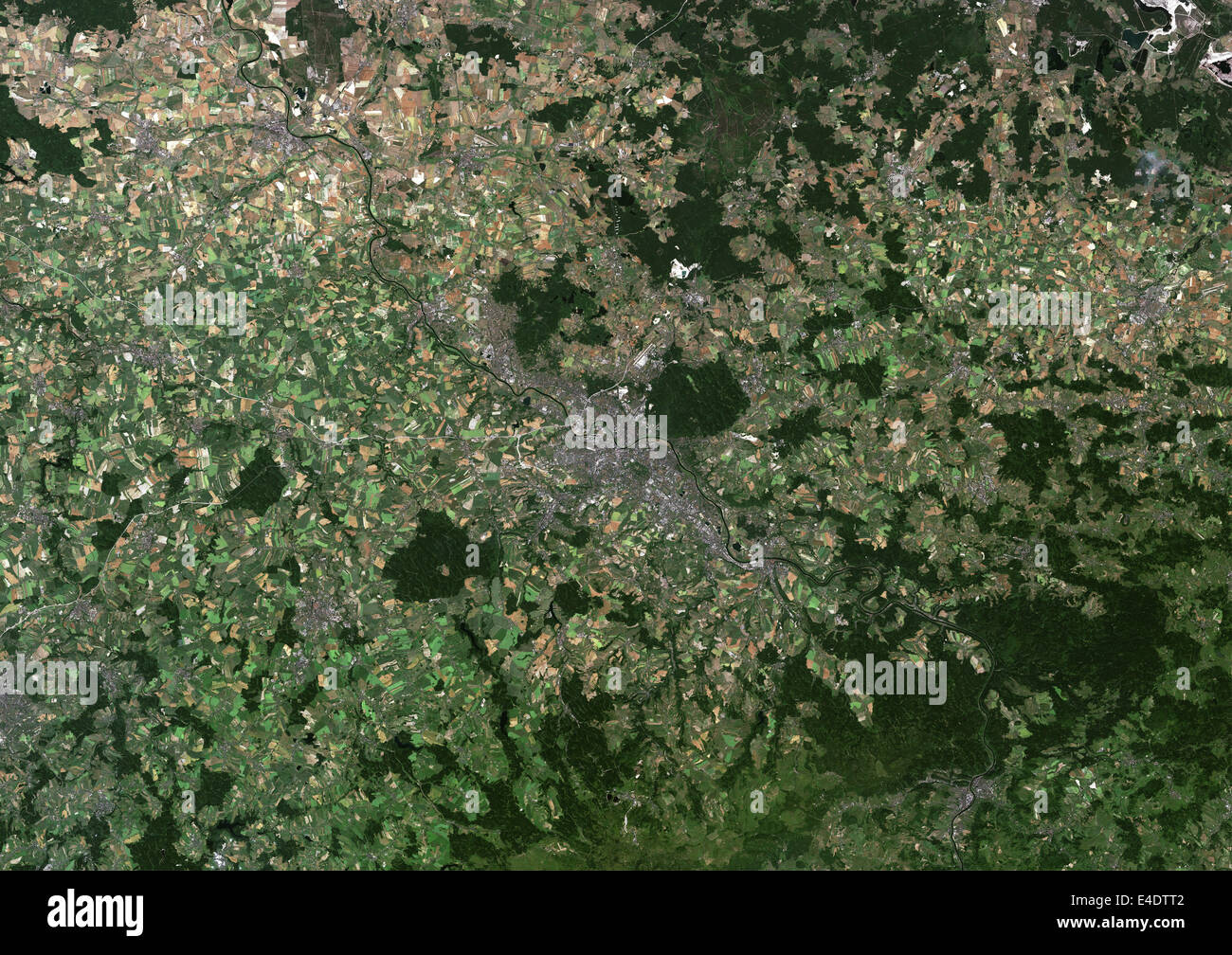 Dresden, Germany, True Colour Satellite Image. Dresden, Germany. True