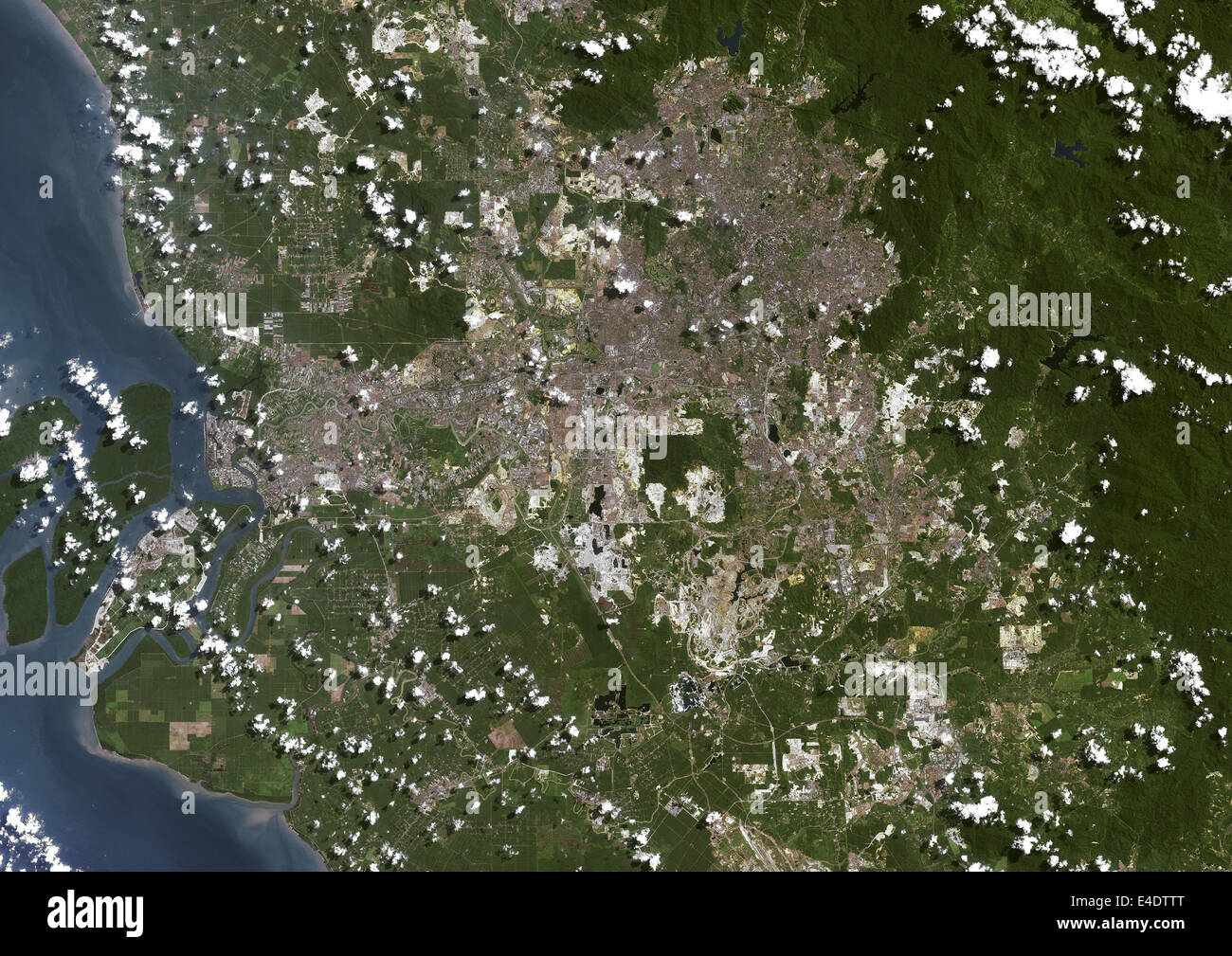 Colour satellite image kuala lumpur malaysia hires stock photography