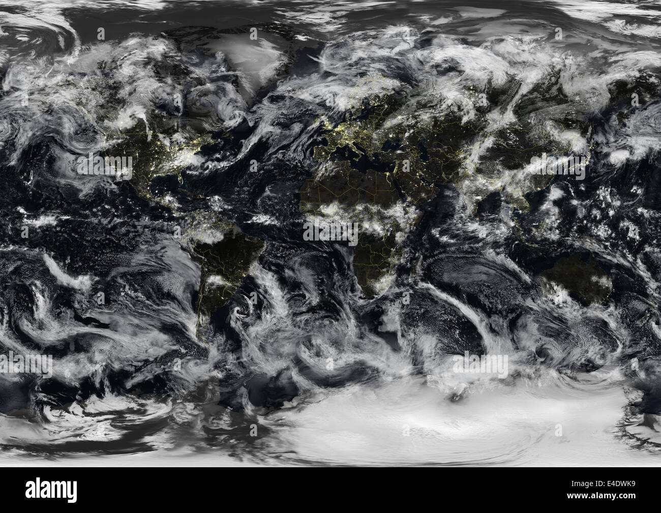 True Color Image Whole world satellite image hi-res stock photography and images - Alamy