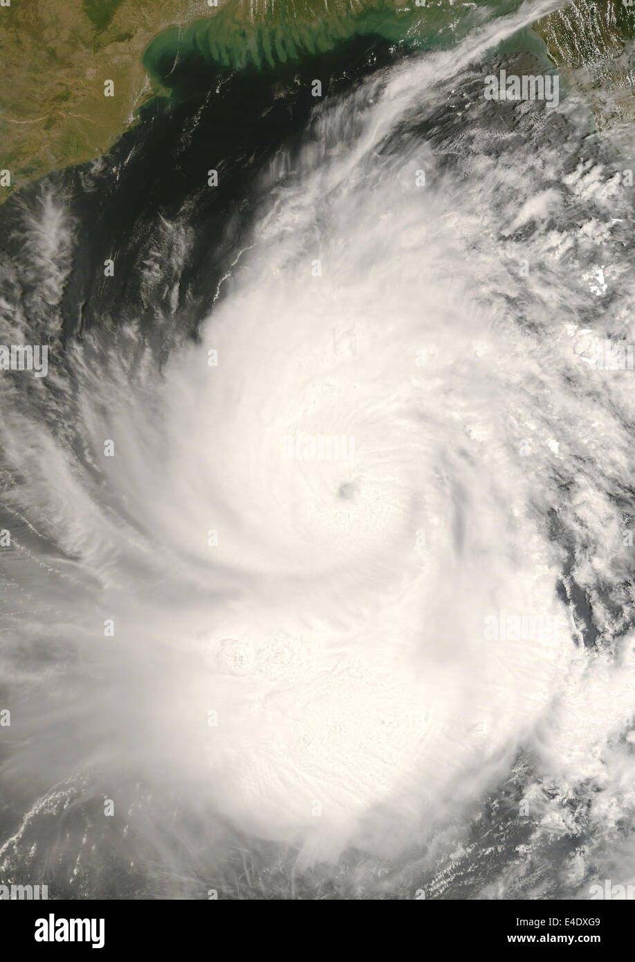 Cyclone Nargis, Myanmar, In 2008, True Colour Satellite Image. Tropical Cyclone Nargis on May 1st 2008 off the coast of Burma (M Stock Photo