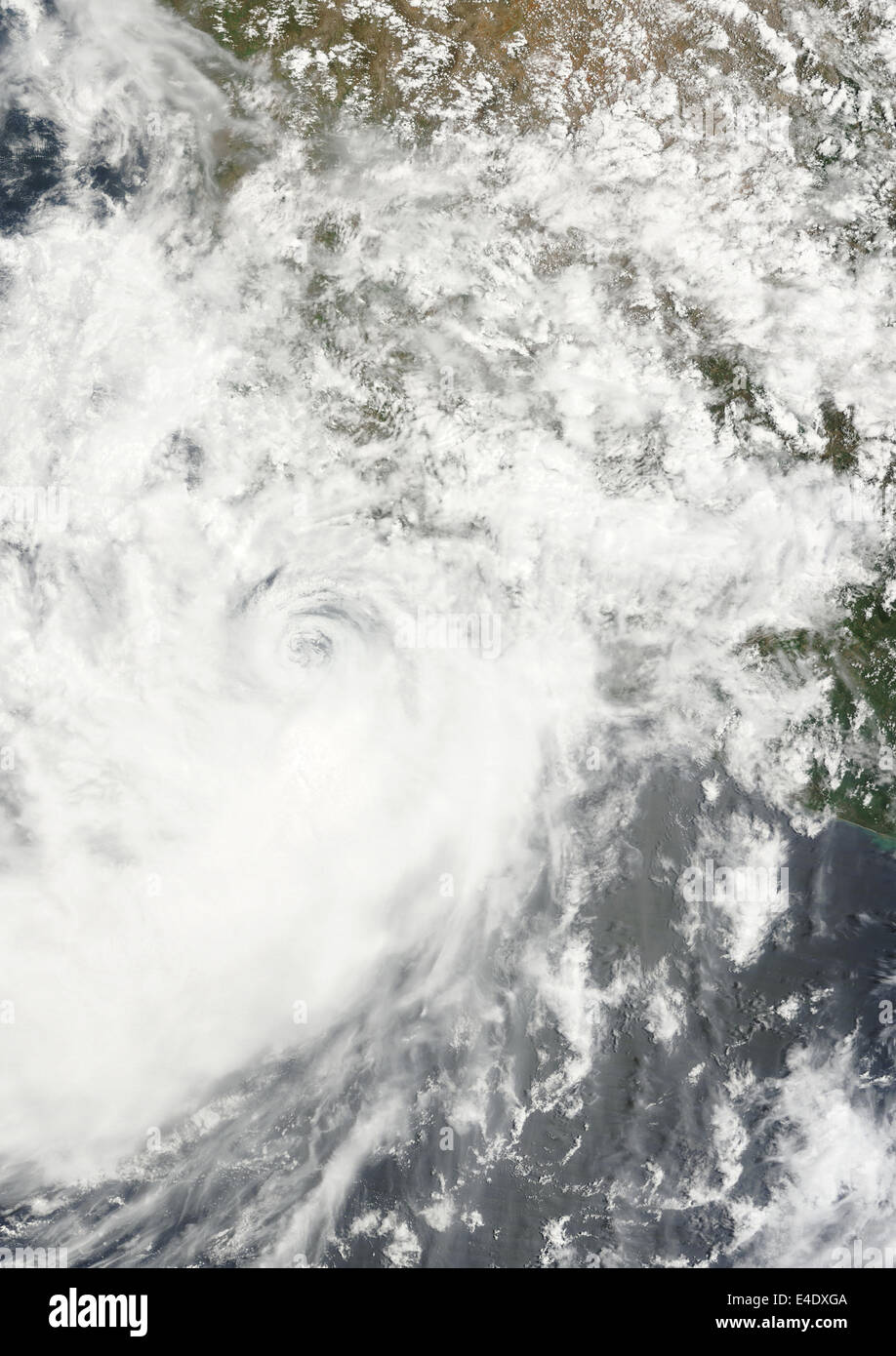 Hurricane Andres, Mexico, In 2009, True Colour Satellite Image. Hurricane Andres on 23 June 2009 off the coast of Mexico over th Stock Photo