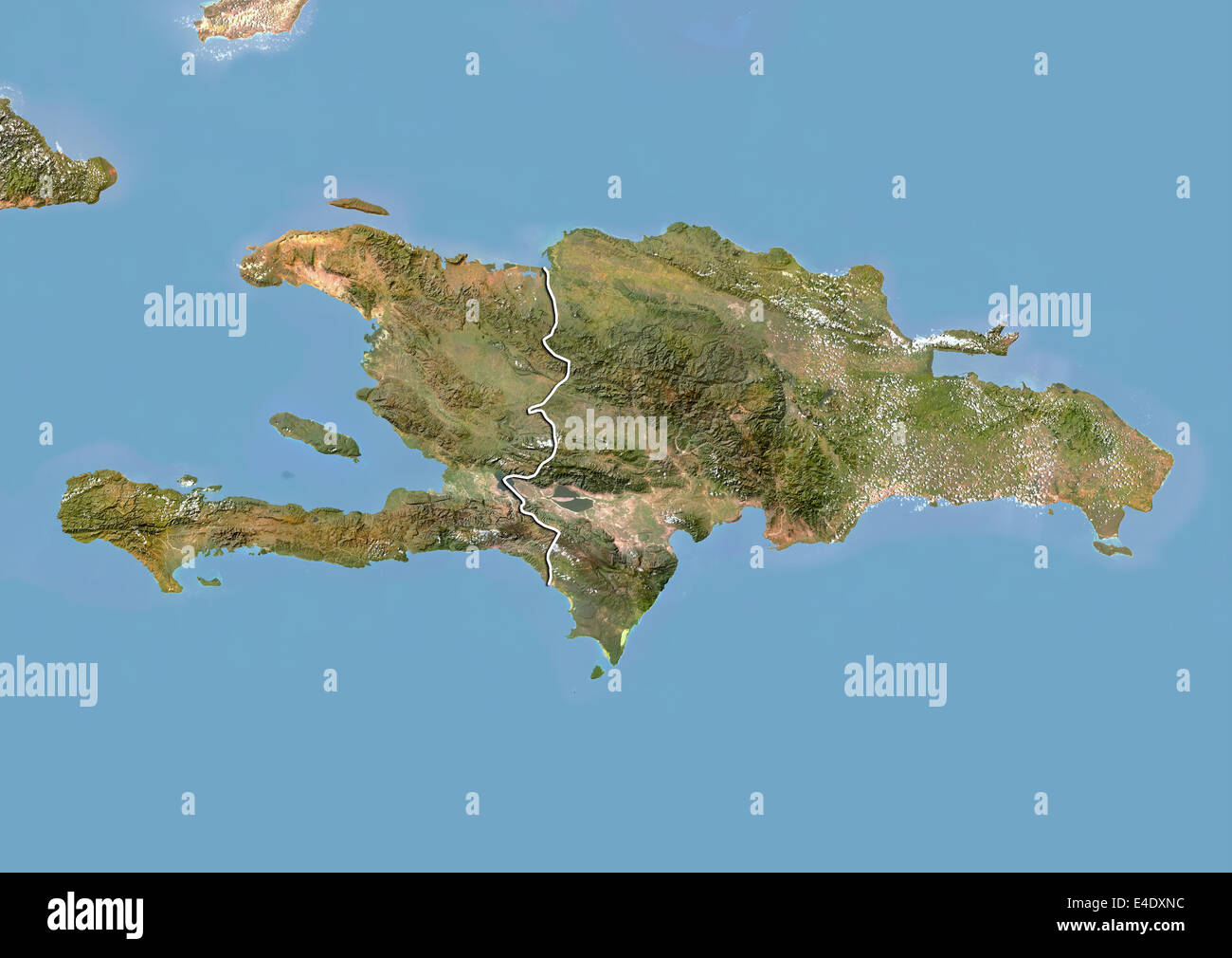 Satellite Image Of Haiti And Dominican Republic Dominican Republic And Haiti, Satellite Image With Bump Effect, With Border  Stock Photo - Alamy