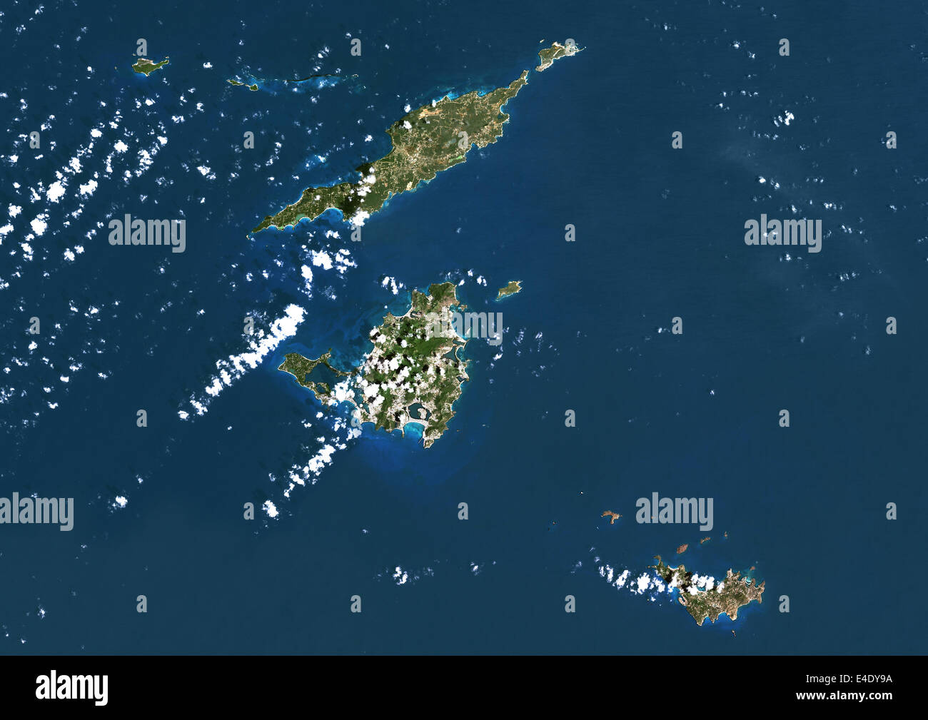 Map Of St Maarten And Surrounding Islands Saint Martin Island Map High Resolution Stock Photography And Images - Alamy