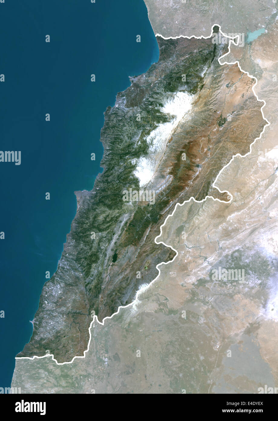Middle east satellite map hi-res stock photography and images - Alamy