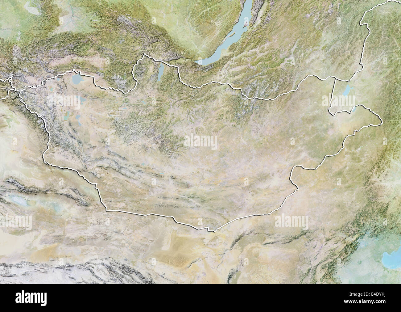 Mongolia map satellite geography hi-res stock photography and images ...