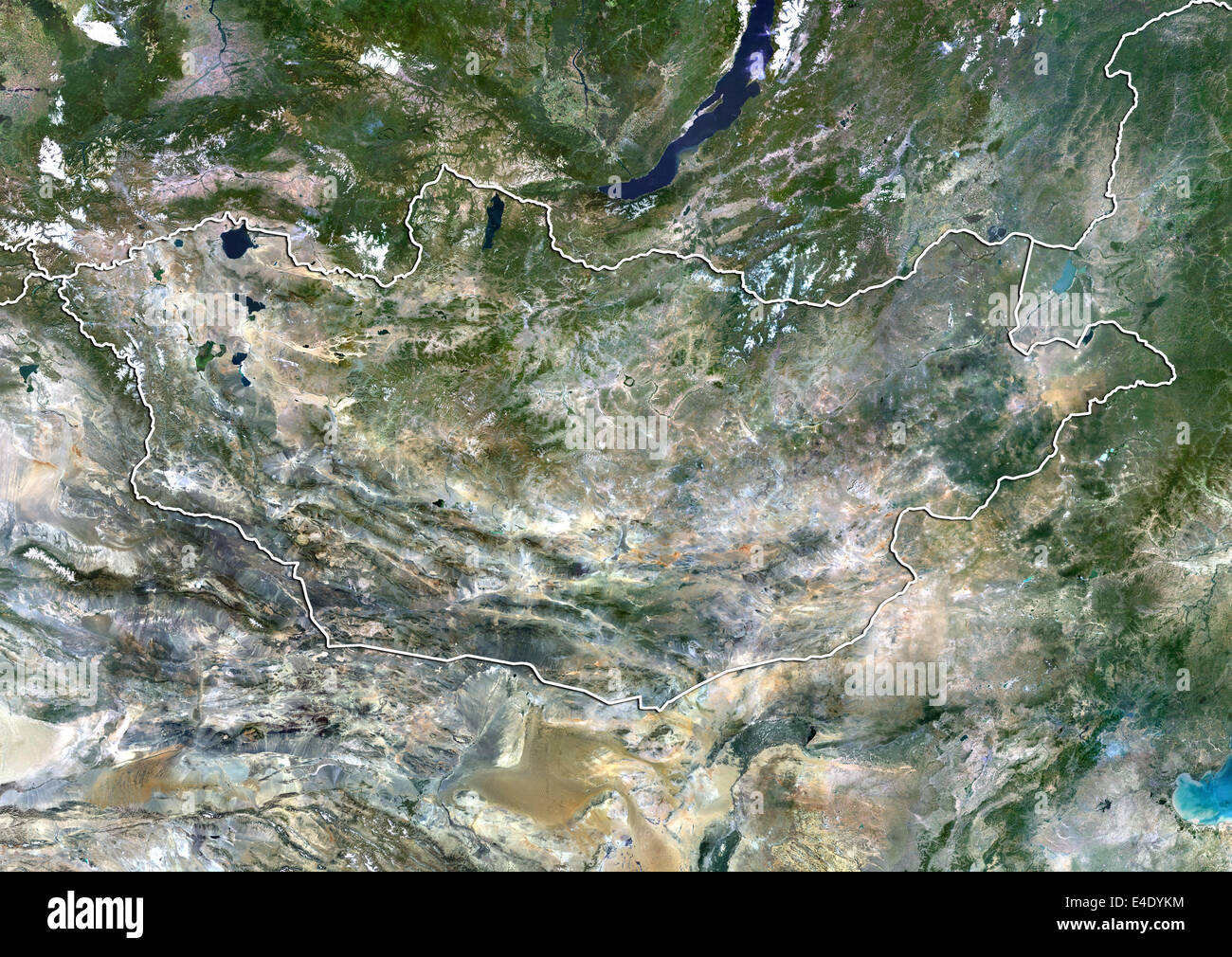 Mongolia map satellite geography hi-res stock photography and images ...