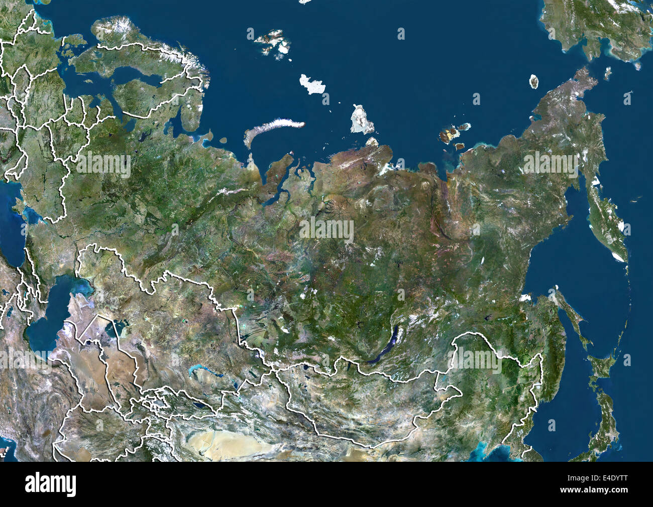 Russia Satellite Map Stock Photos & Russia Satellite Map Stock Images ...