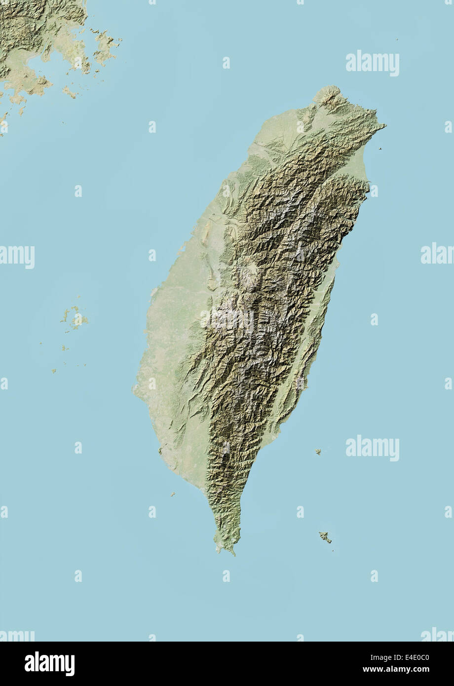 Taiwan, Relief Map Stock Photo - Alamy