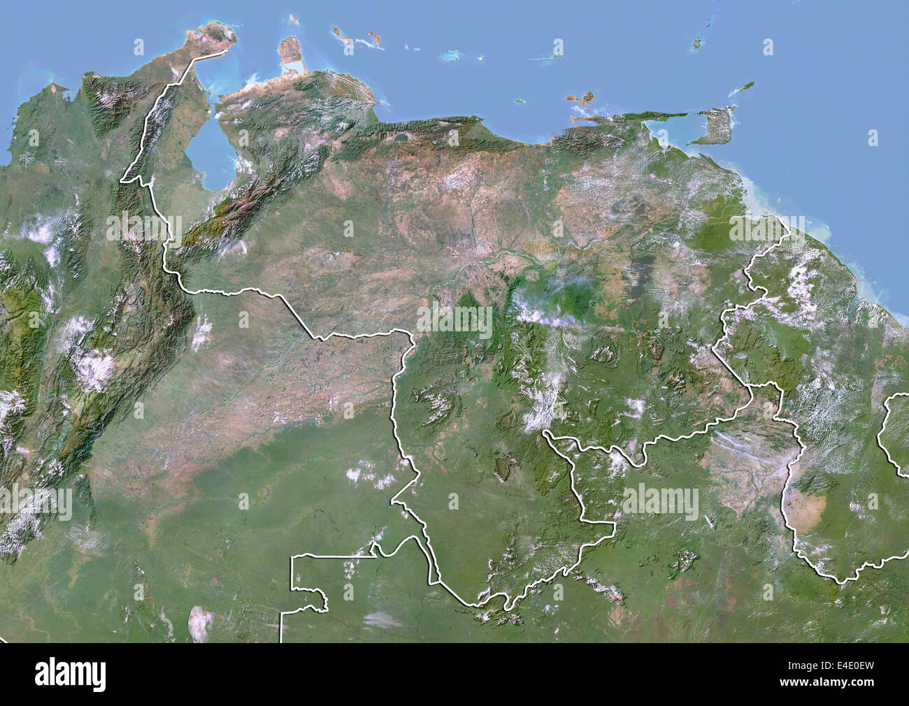 Venezuela map satellite geography hi-res stock photography and images -  Alamy