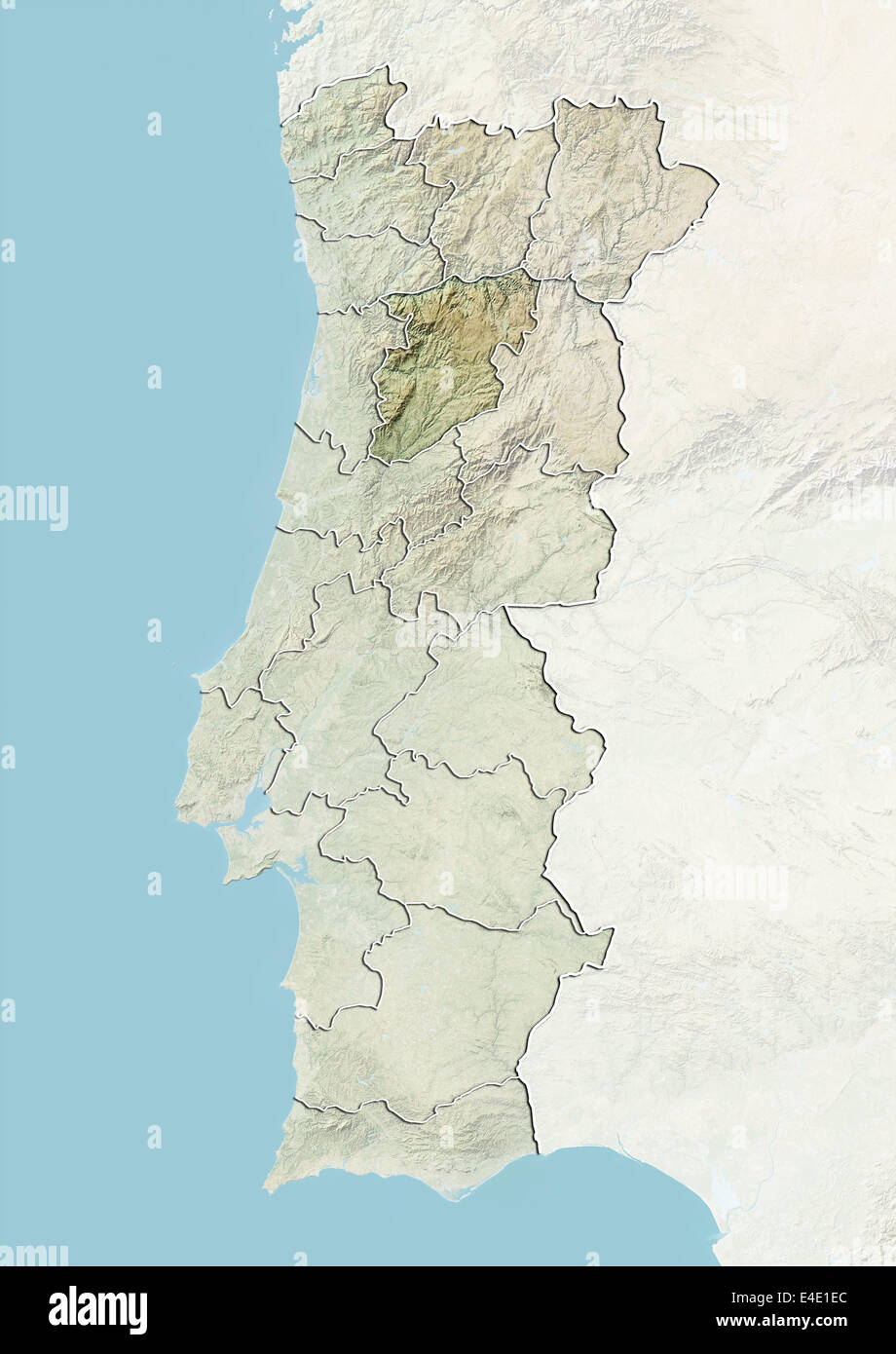 Photo Portugal relief map