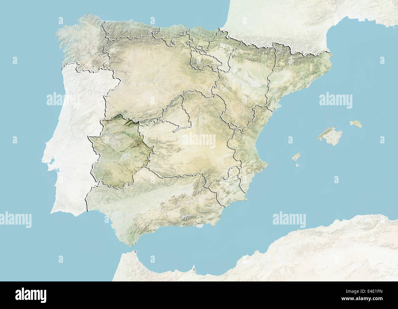 Map of extremadura hi-res stock photography and images - Alamy
