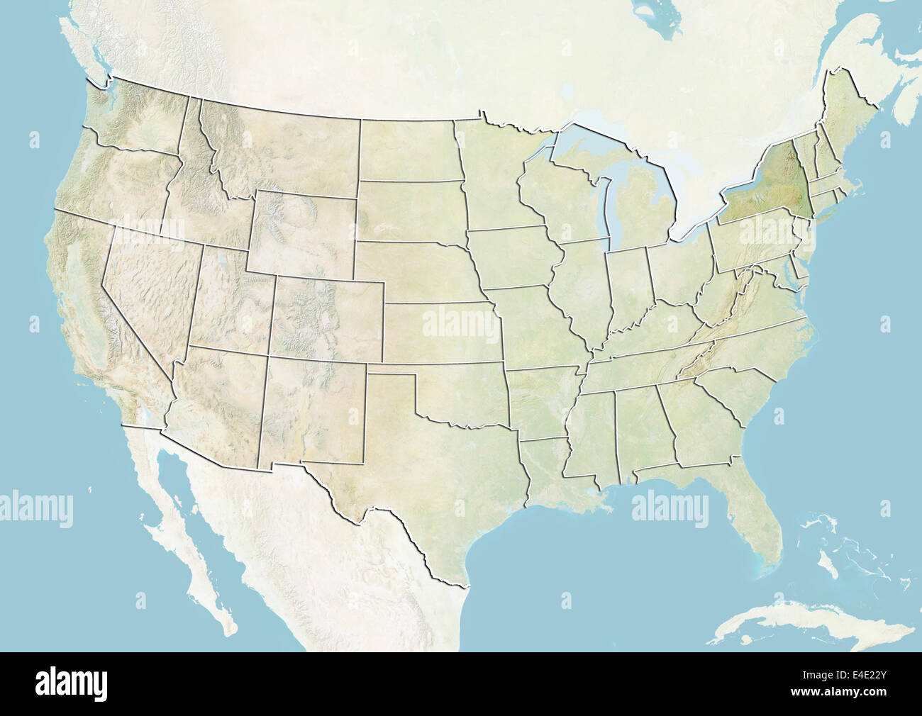 New york physical map hires stock photography and images Alamy