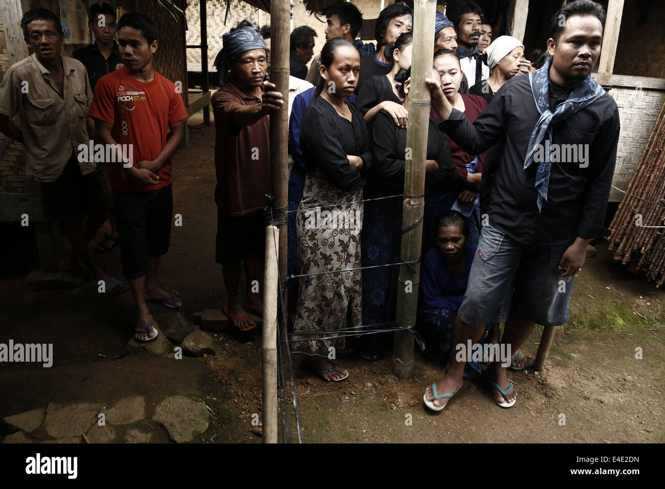 July 9, 2014 - Baduy People waiting their turn to vote  (Credit Image: © Donal Husni/NurPhoto/ZUMA Wire) Stock Photo