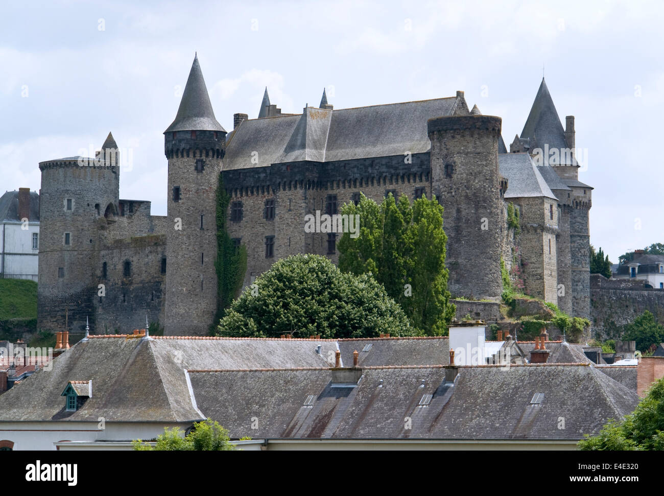 the castle of Vitre in Brittany, France Stock Photo